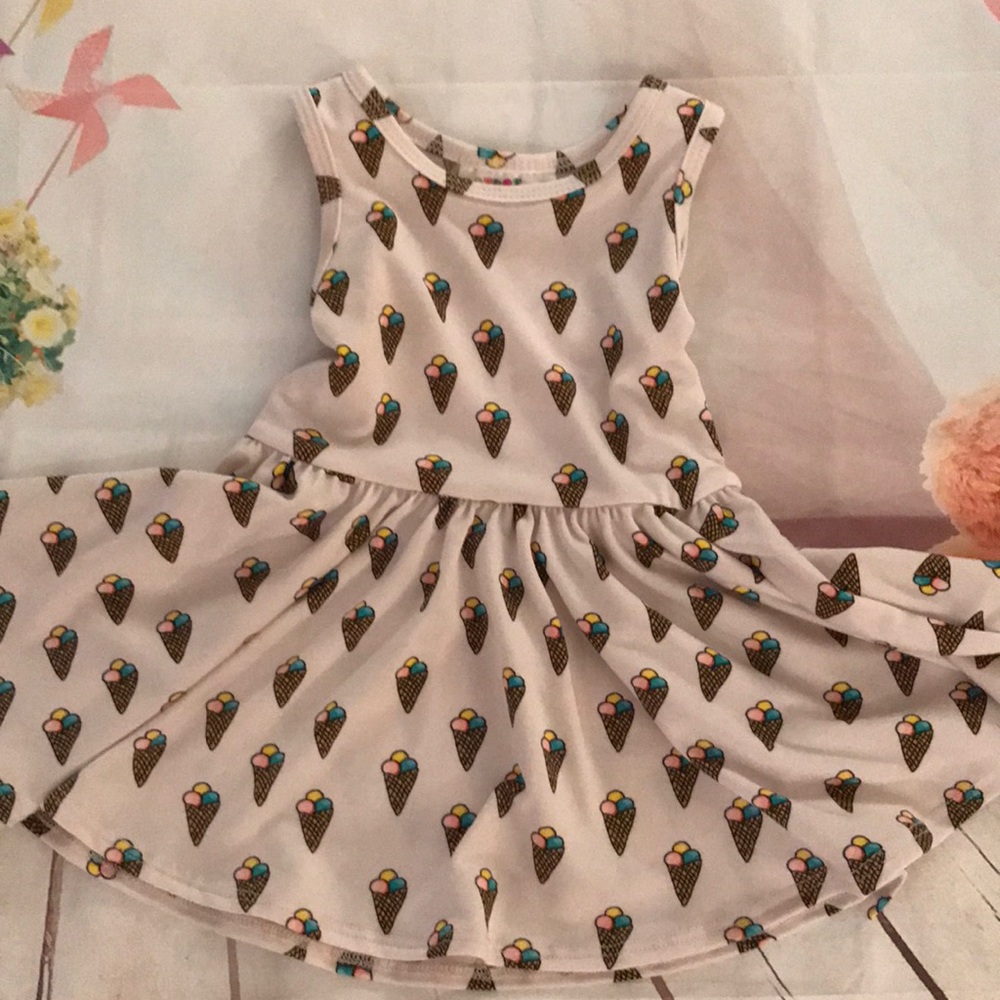 Ice cream print infant dress